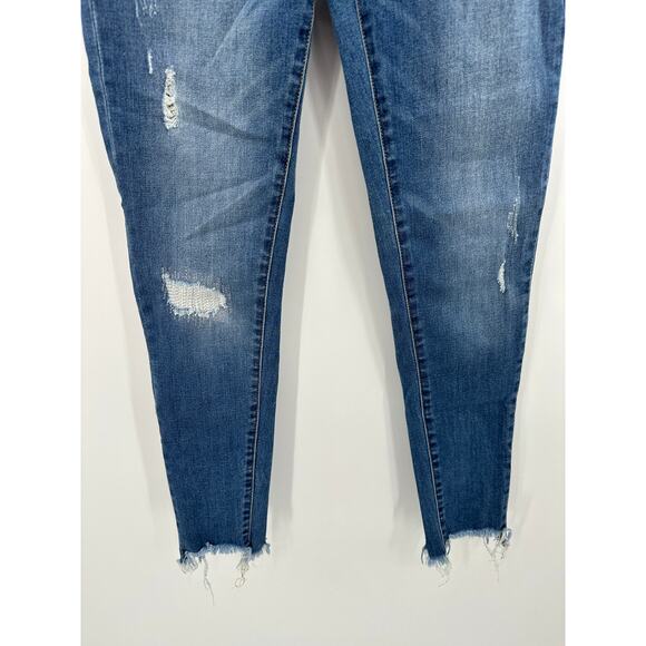Vervet Skinny Jeans Womens 26 Button Fly Mid Rise Raw Hem Cotton Stretch - Picture 3 of 8